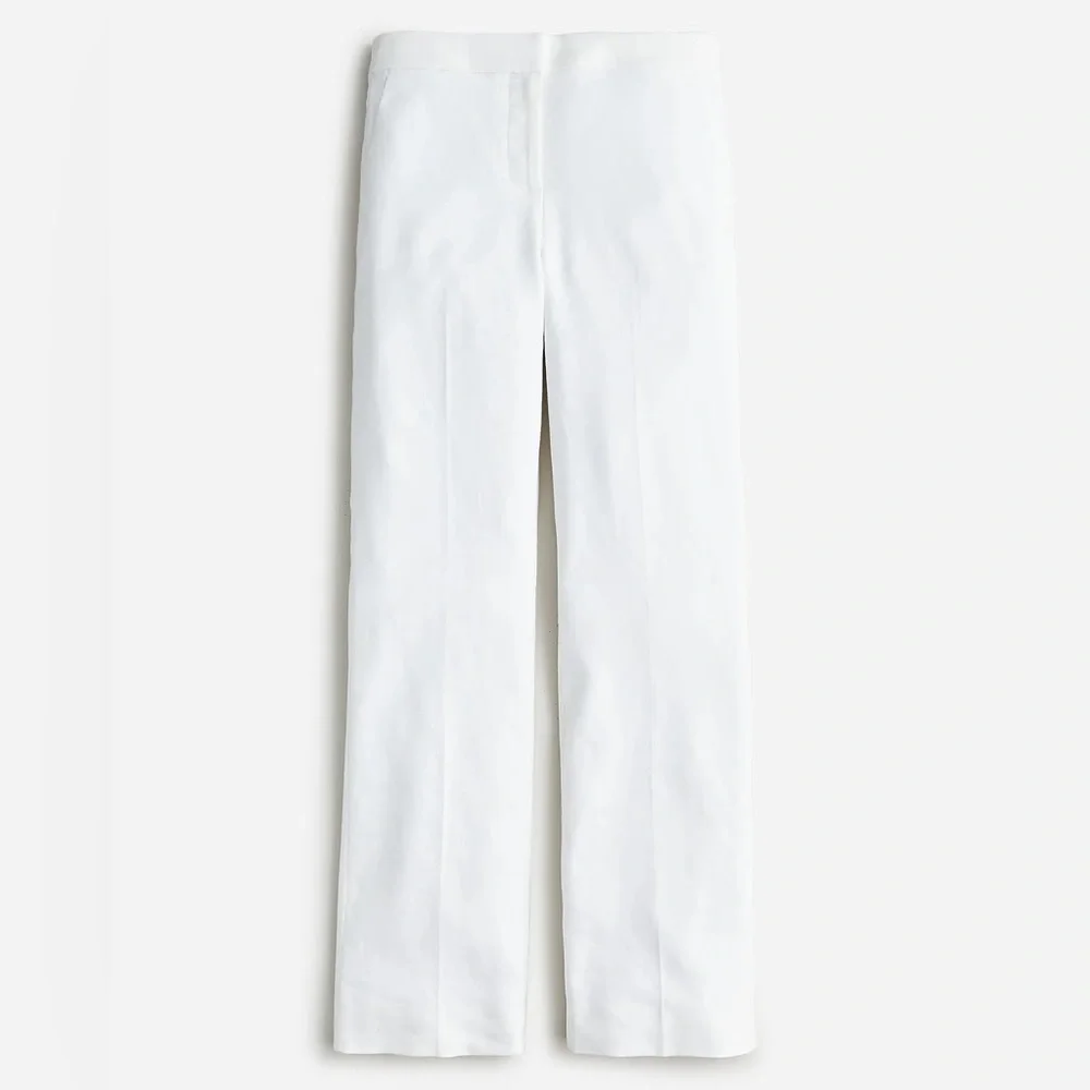 J.Crew Willa full-length flare pant in stretch linen blend BO807